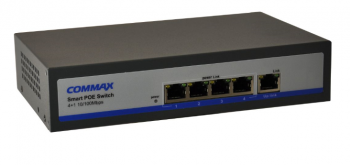 Switch 5 portów 10/100Mb/s (4 x PoE + 1 x UPLINK), z automatyczną negocjacją , COMMAX
